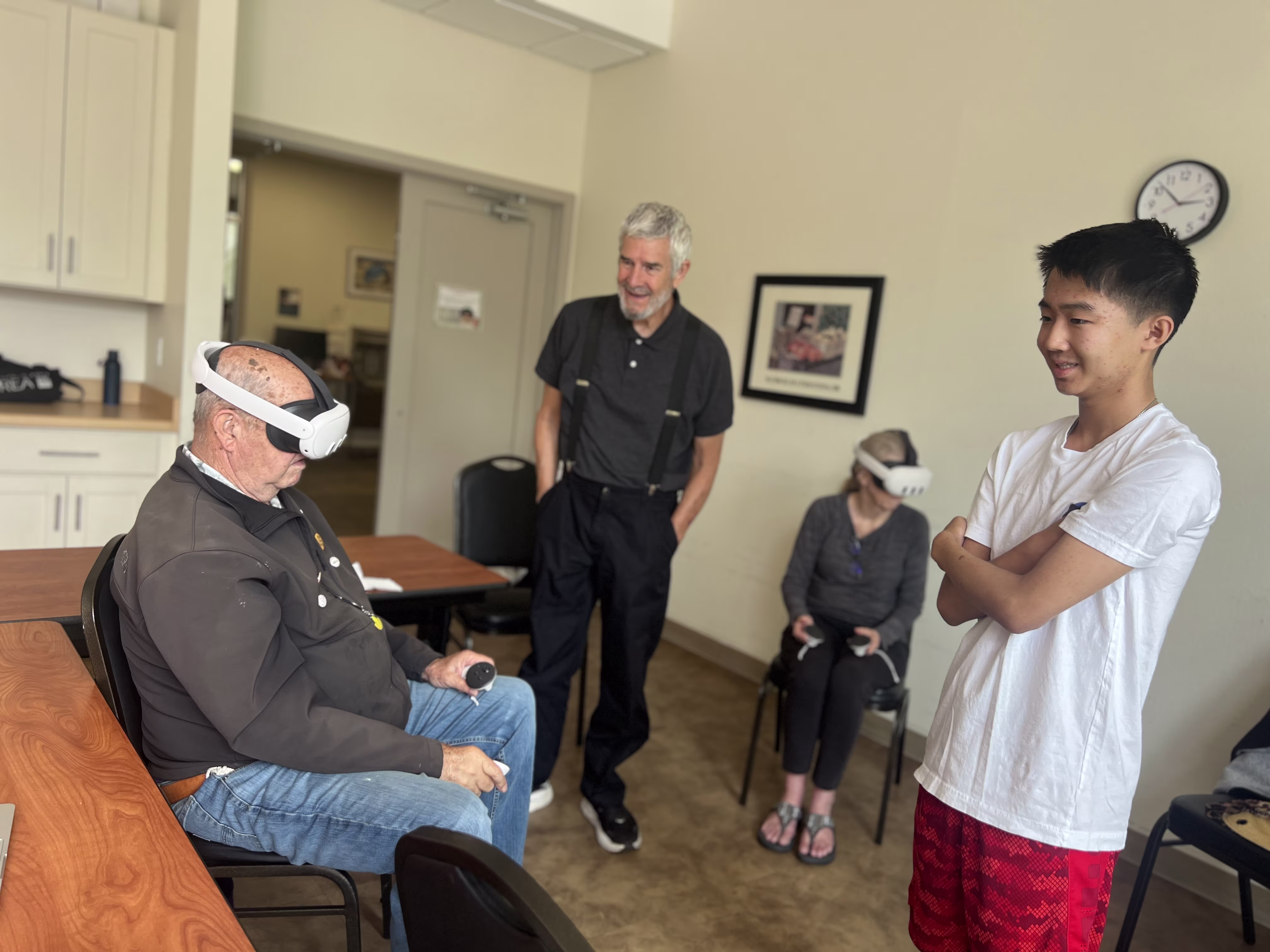 Residents trying VR at Coastside Seniors